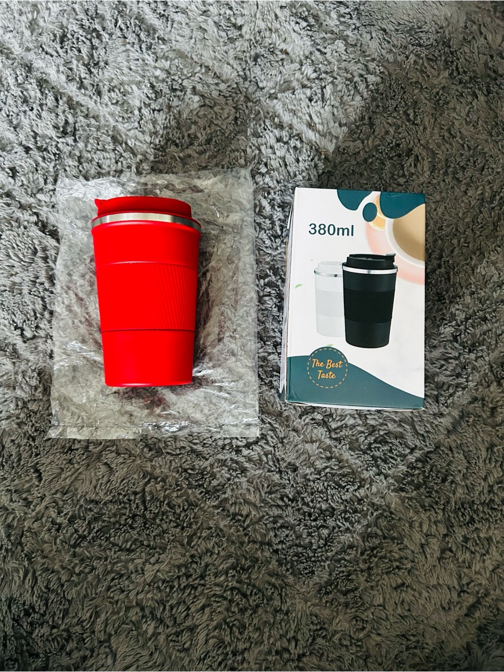 Source Unknown Red Silicone Reusable Coffee Cup with Lid